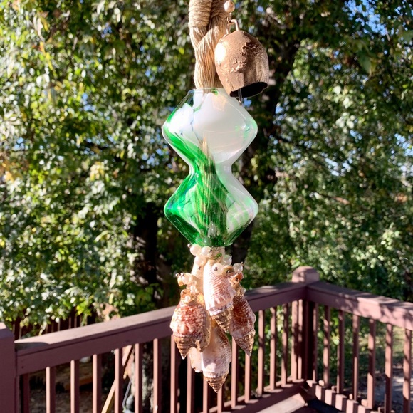 Hour Glass & Pearls Seashells Wind Chime - Picture 8 of 10